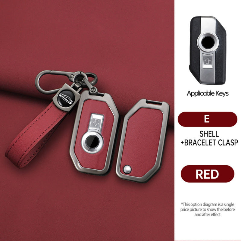 Load image into Gallery viewer, BMW Motorcycle Zinc Alloy + Leather Protection Car Key Fob Case Cover For R1200GS, R1250GS, R1200RT, K1600, K1600B - i-Station Mobile Phone & Electronic Device Repair and Accessories