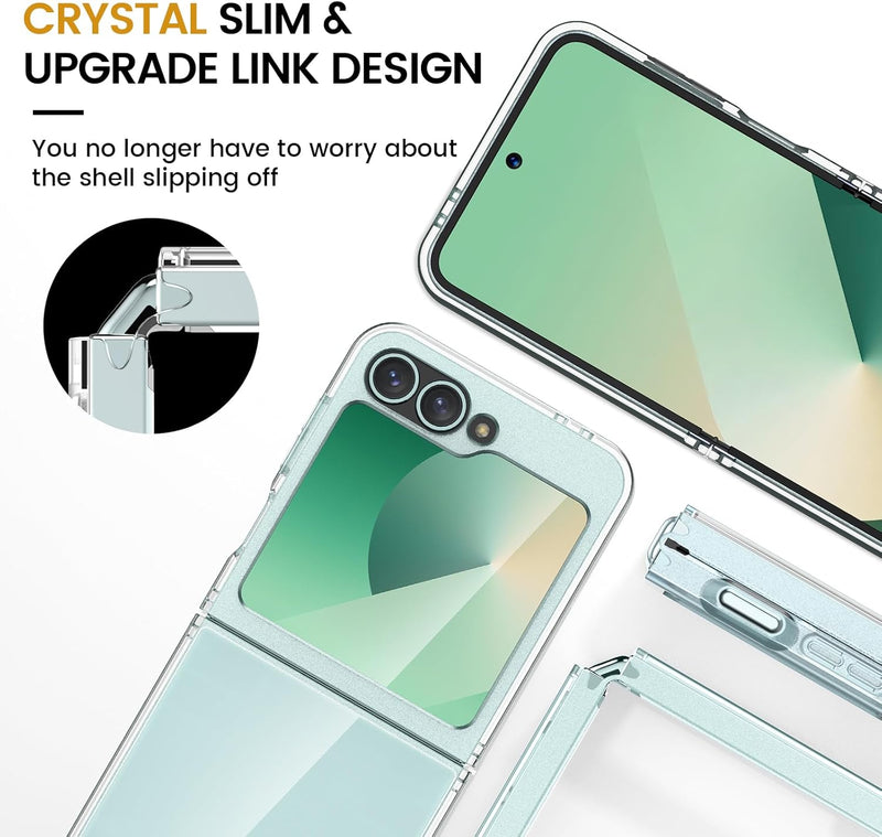 Load image into Gallery viewer, Samsung Z Flip6 - Hard PC Ultra Thin Hinge Protection Shockproof Non-Slip Scratch-Resistant Full Protective Clear Case - i-Station Mobile Phone & Electronic Device Repair and Accessories
