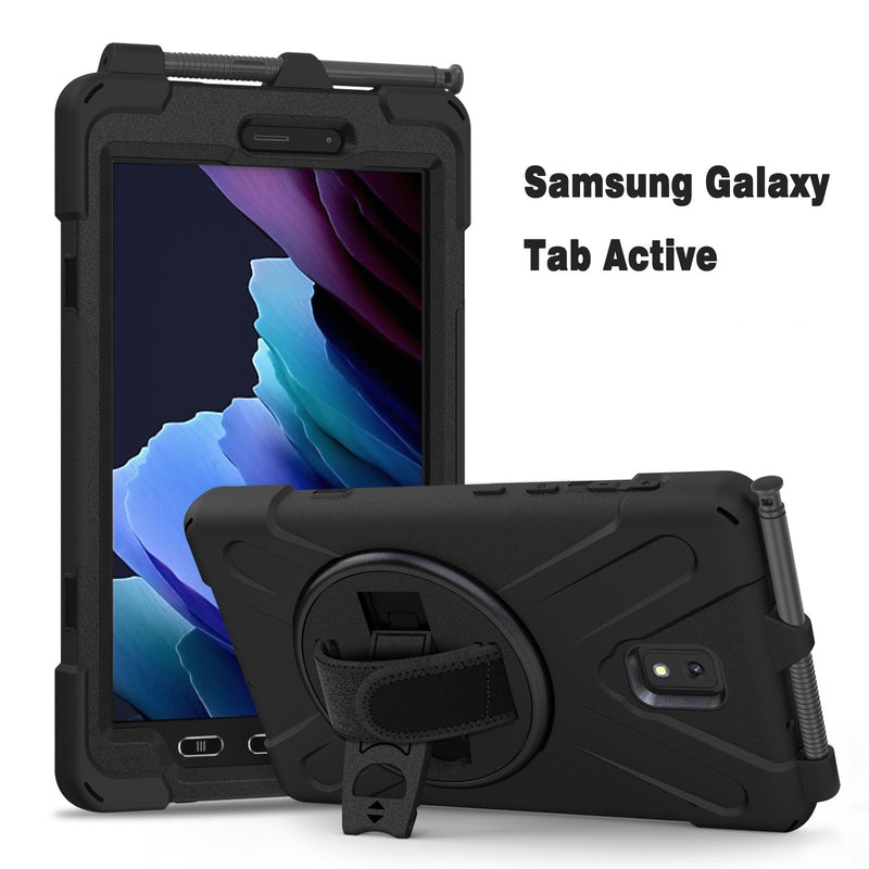 Load image into Gallery viewer, Samsung Galaxy Tab Active 3 8" 2020 (T570/T575) Heavy Duty 360 Degree Rotate Stand Hand Strap Case - Polar Tech Australia