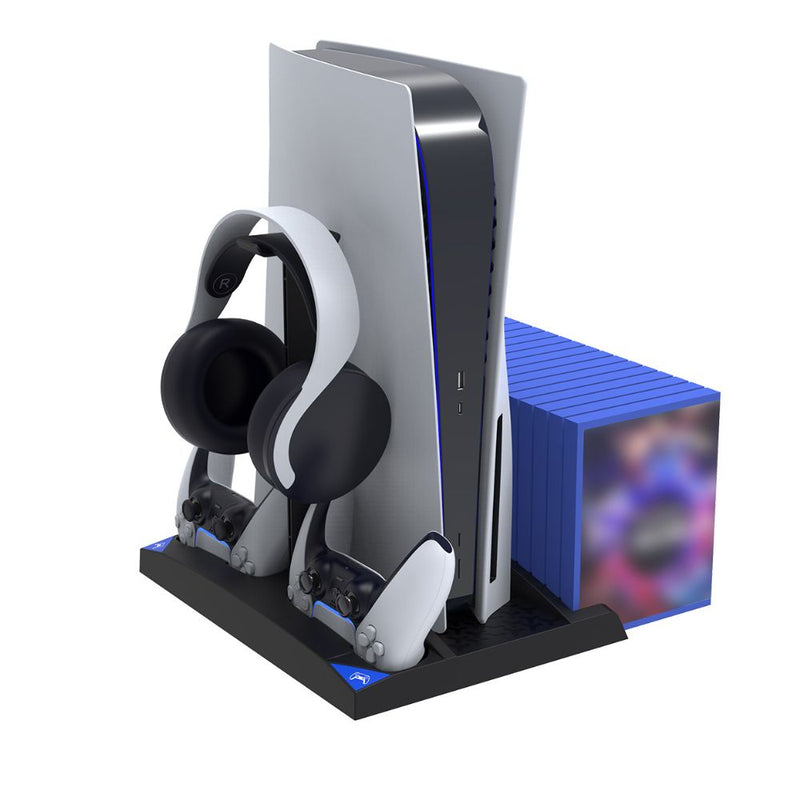 Load image into Gallery viewer, Sony Playstation 5 / PS5 - 4 in 1 Multi function Cooling & Charging Station with Fan & Game Storage - Polar Tech Australia