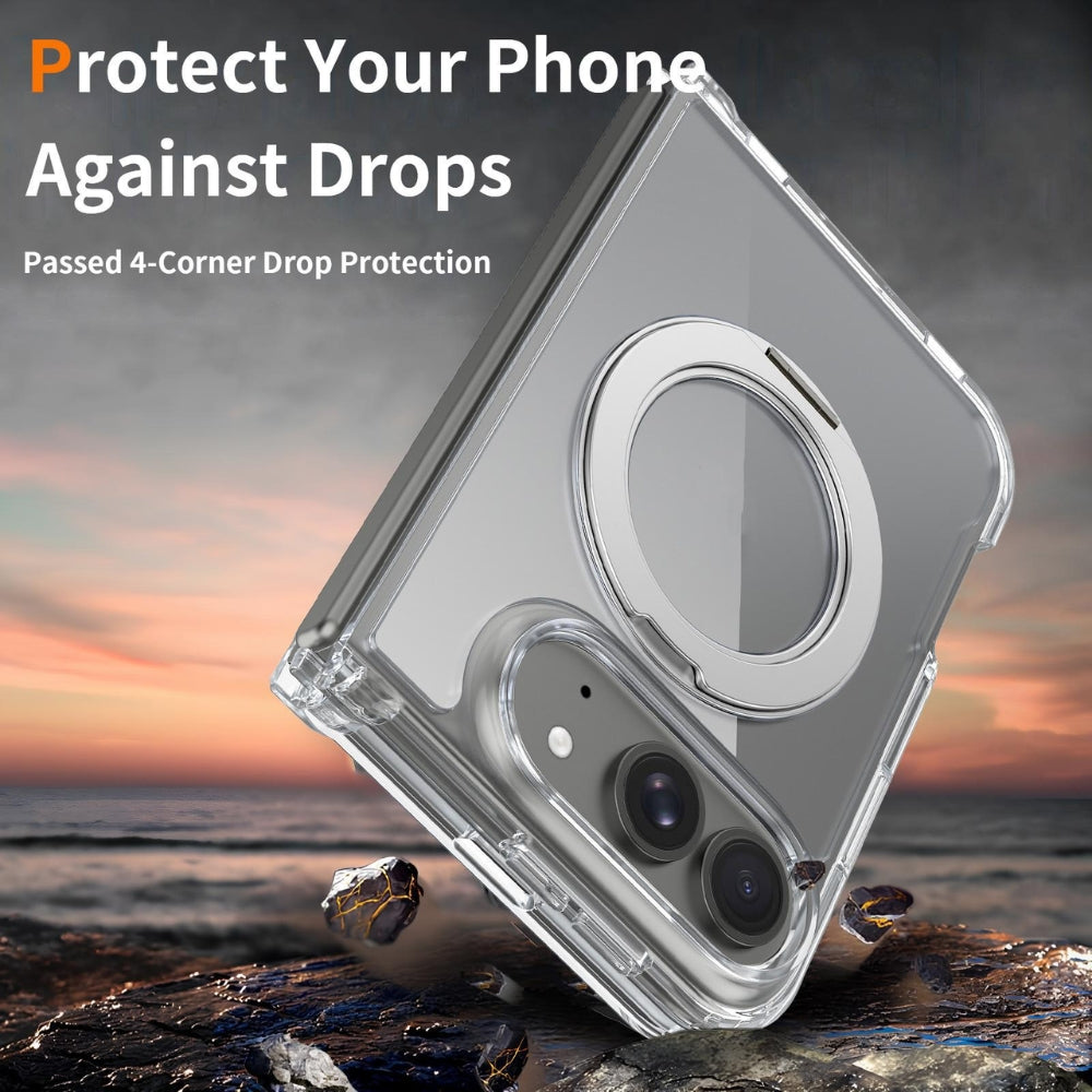 Apple iPhone Duo - Scratch-proof Transparent Rotating Holder Magnetic Phone Case - Polar Tech Australia