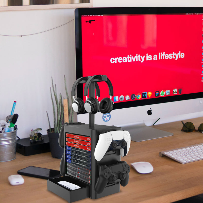 Load image into Gallery viewer, Xbox Wireless Controller Game Disc Storage Box Headphone Holder Stand