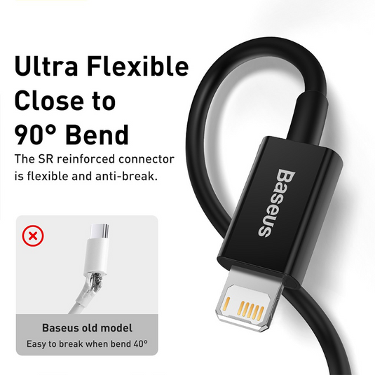 Baseus Superior Series Fast Charging Data Cable USB to iP 2.4A 1.5M - i-Station Mobile Phone & Electronic Device Repair and Accessories