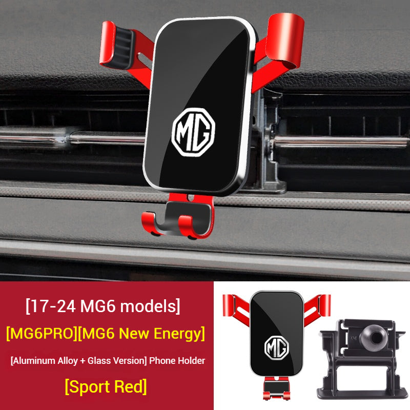 Load image into Gallery viewer, MG Aluminum Alloy + Glass Meterial Car Model-Specific Phone Mounts For MG6 / MG6 PRO / MG6 New Energy (2017–2024 models) - i-Station Mobile Phone & Electronic Device Repair and Accessories