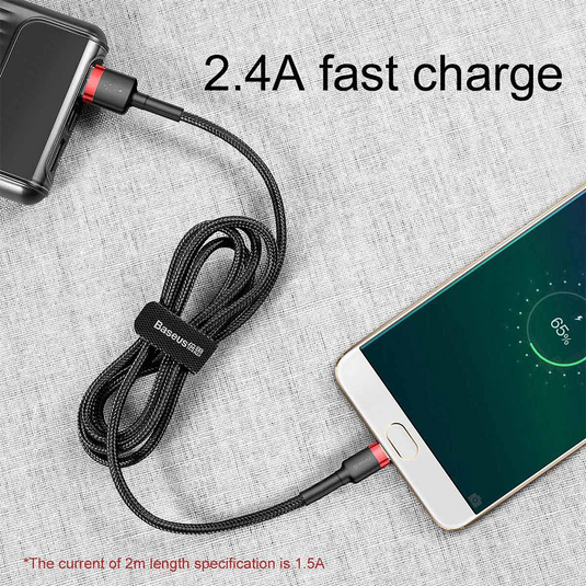 Baseus Cafule Double Side Insertion Micro USB Charging Cable 1.5A 2M - i-Station Mobile Phone & Electronic Device Repair and Accessories