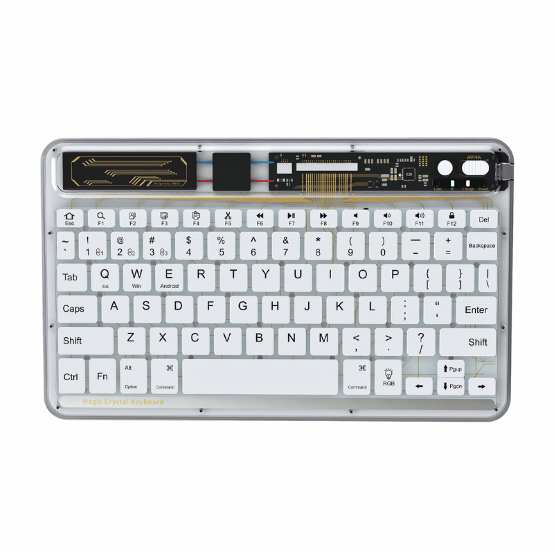 Load image into Gallery viewer, Benwis Transparent Mute Bluetooth Wireless Keyboard with RGB Backlit - i-Station Mobile Phone & Electronic Device Repair and Accessories