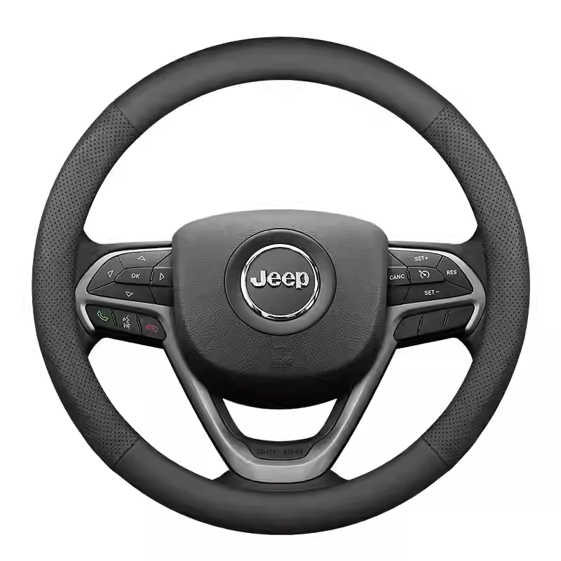 Load image into Gallery viewer, Jeep Genuine Cowhide Leather Steering Wheel Cover For Wrangler, Cherokee, Renegade, Compass, Grand Commander - i-Station Mobile Phone & Electronic Device Repair and Accessories