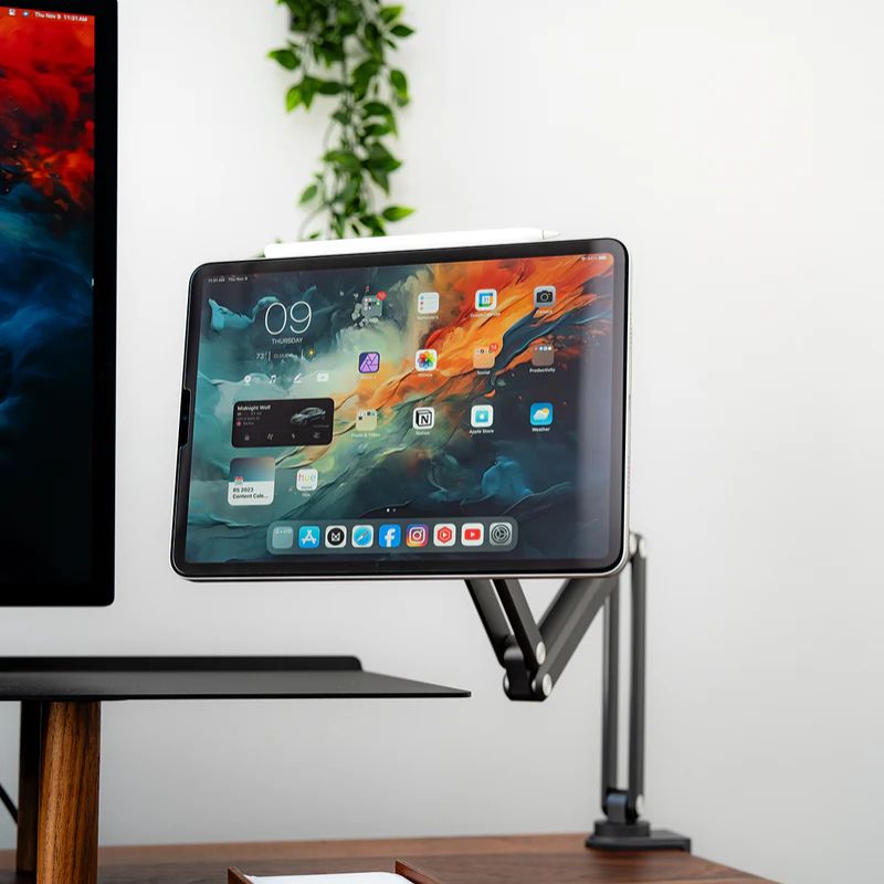 Load image into Gallery viewer, KUXIU X36 Pro MAX iPad Magnetic Charging Stand Aluminum Alloy Boom Arm Adjustable Tablet Stand - EdgeFollow