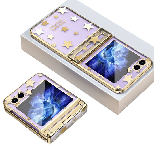 Samsung Galaxy Z Flip 6 SM-F741 Electroplated Full-cover Hinge Protection Blingbling Series Case - i-Station Mobile Phone & Electronic Device Repair and Accessories