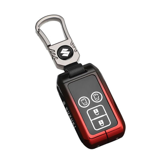 Suzuki Zinc Alloy + Silicone Car Key Fob Case Cover For Dzire, Ertiga, Vitara, Brezza, Baleno, Hustler, Jimny - i-Station Mobile Phone & Electronic Device Repair and Accessories