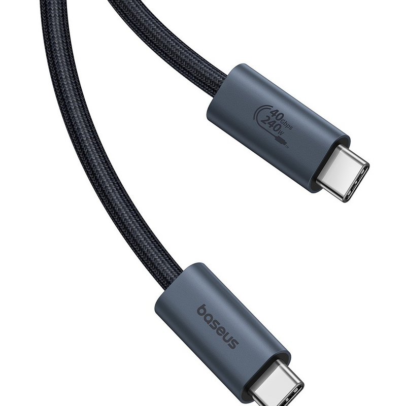 Load image into Gallery viewer, Baseus Flash Series 2 USB4 Full Featured Data Cable Type-C to Type-C 240W 1M-Cluster Black Compatible for iPhone 15 16 Series - i-Station Mobile Phone & Electronic Device Repair and Accessories