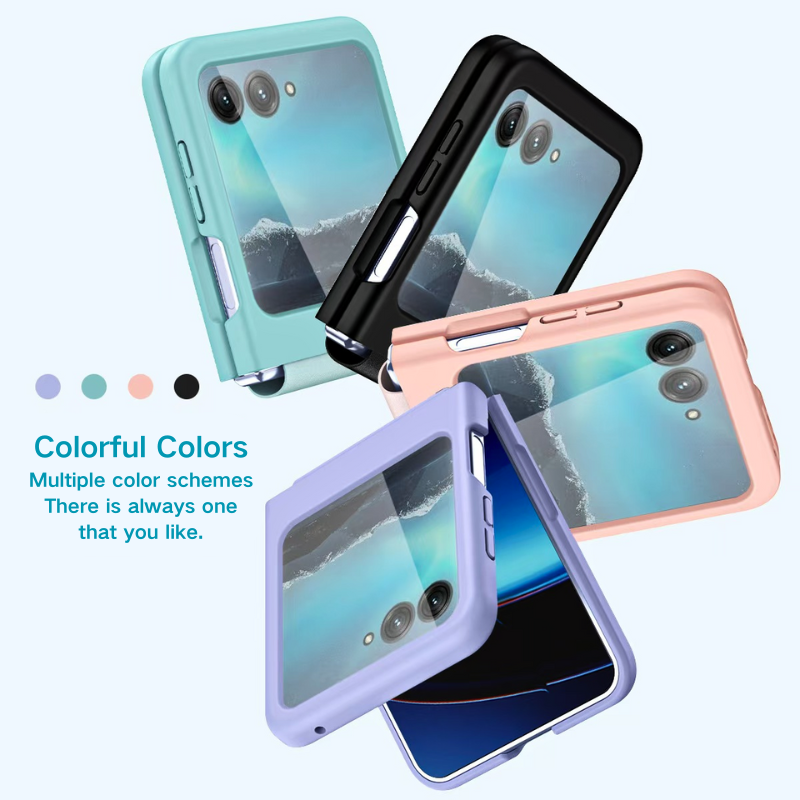Load image into Gallery viewer, Motorola Moto Razr 40/Ultra Plain Leather Retractable Hinge Foldable Essentials Series Case - i-Station Mobile Phone & Electronic Device Repair and Accessories