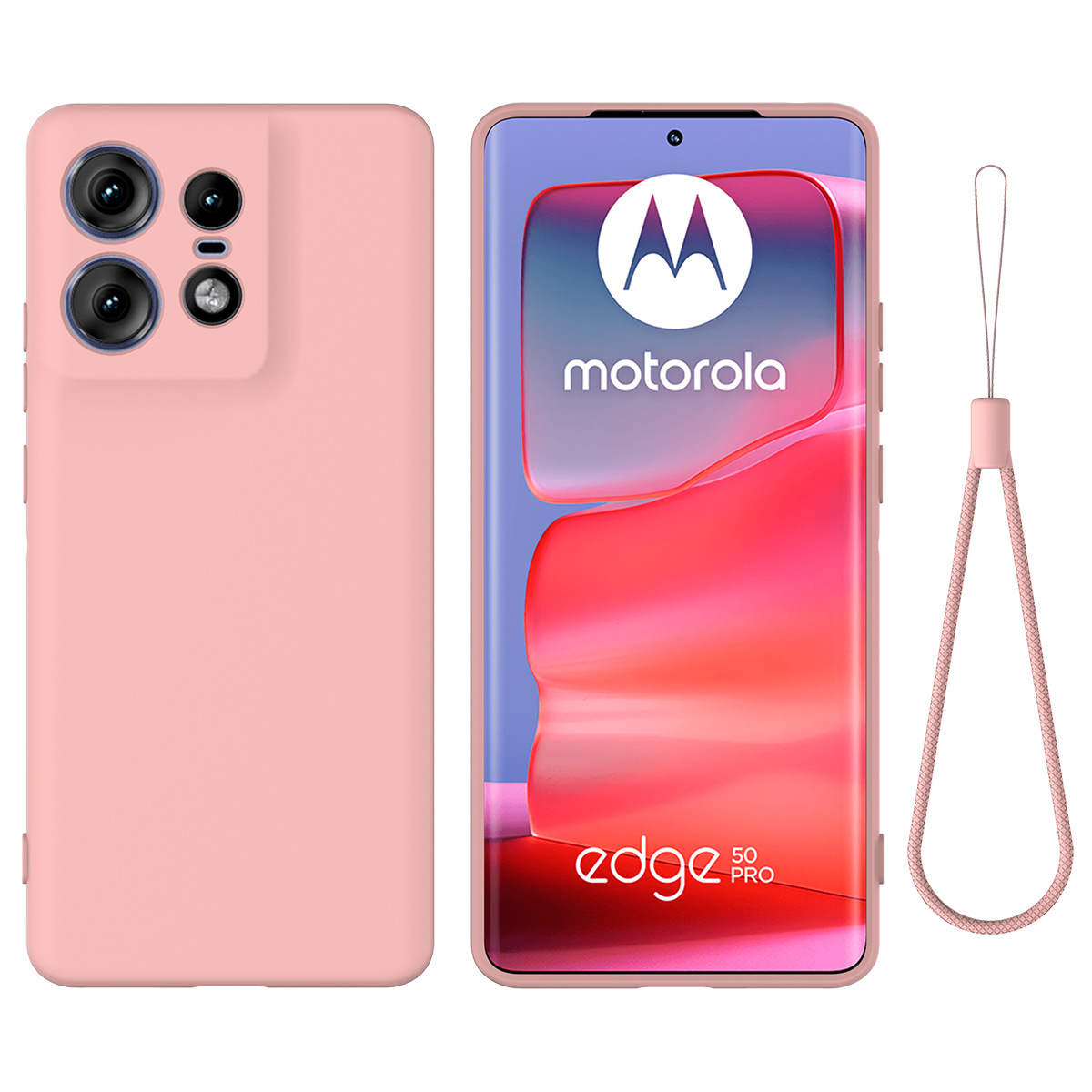 Motorola Moto X40/Pro - Full Wrap Liquid Silicone Drop-resistant Essentials Series Case With Lanyard - i-Station Mobile Phone & Electronic Device Repair and Accessories