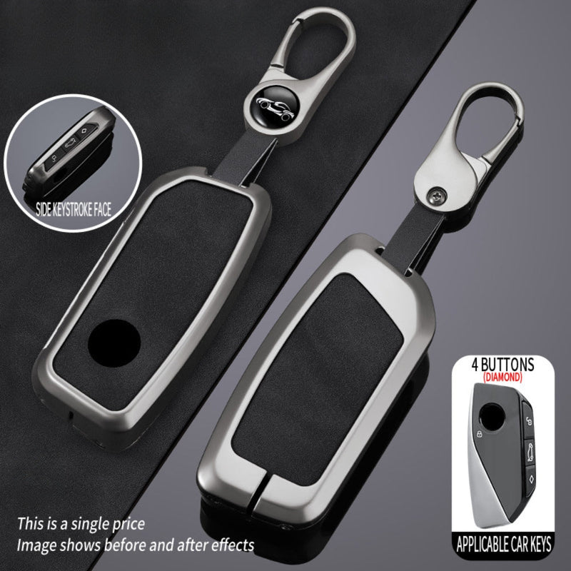 Load image into Gallery viewer, BMW Zinc Alloy + Leather Protection Car Key Fob Case Cover For X1, X6, X7, ix1, ix40, ix50 - i-Station Mobile Phone & Electronic Device Repair and Accessories