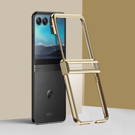 Motorola Razr 50/Ultra - Electroplated Transparent Minimalist Phone Case - i-Station Mobile Phone & Electronic Device Repair and Accessories