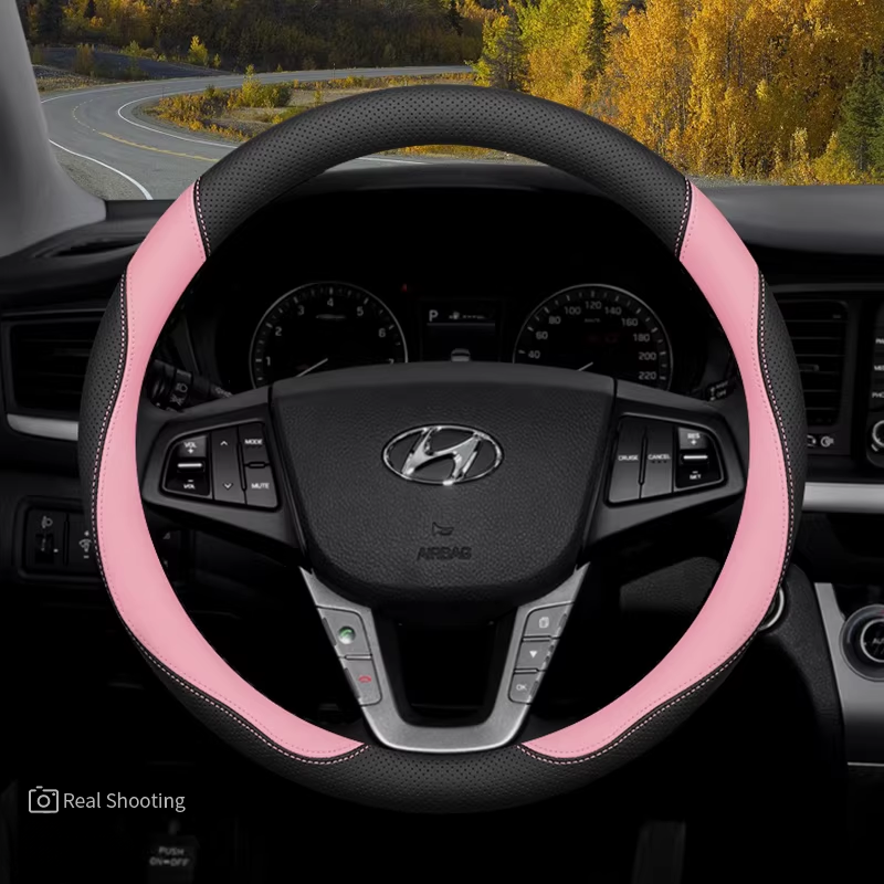 Load image into Gallery viewer, Hyundai Premium Nappa Leather Breathable Ultra-Thin Non-Slip Steering Wheel Cover For Elantra 7th Gen, Mistra, Lafesta, Tucson L, Custo, Mocha, ix35 - i-Station Mobile Phone & Electronic Device Repair and Accessories