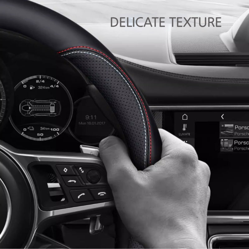 Load image into Gallery viewer, Land Rover Genuine Leather Breathable Steering Wheel Cover for Evoque, Discovery Sport, Defender, Velar, Range Rover Sport