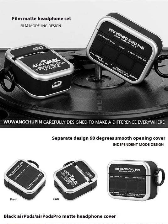 Apple AirPods Pro 2 (2022) -Film roll design style TPU + PC Heavy Duty Protecive Case - i-Station Mobile Phone & Electronic Device Repair and Accessories