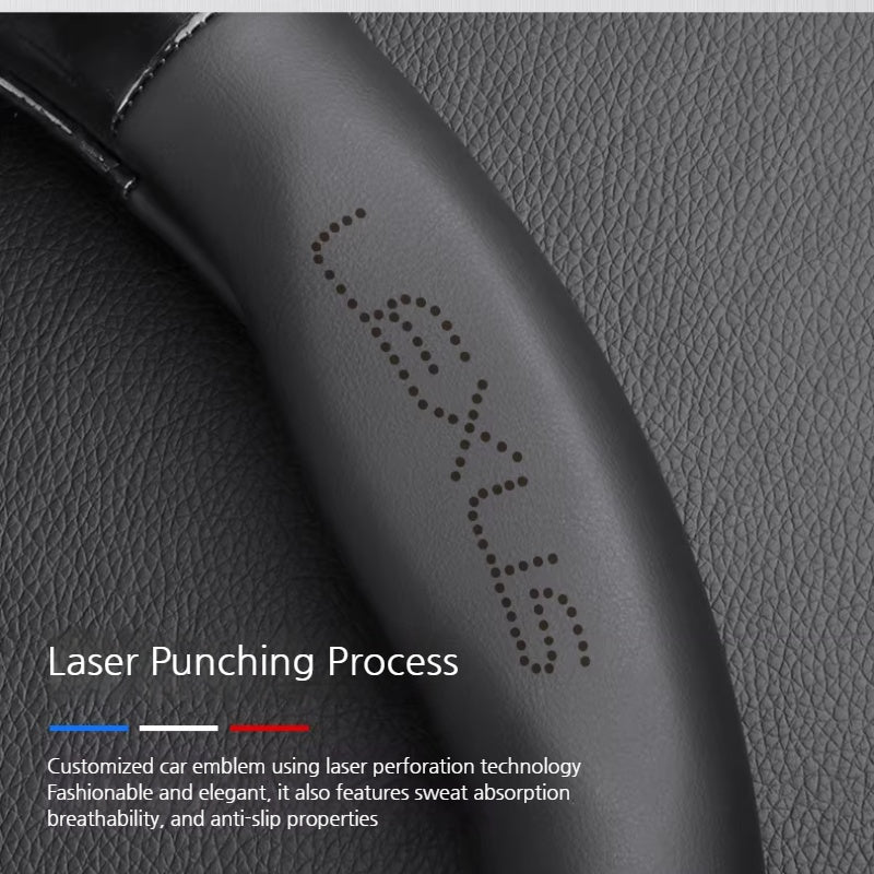 Load image into Gallery viewer, Lexus Leather & Carbon Fiber Car Steering Wheel Covers for Lexus ES200, ES300H, RX350, NX200, UX260