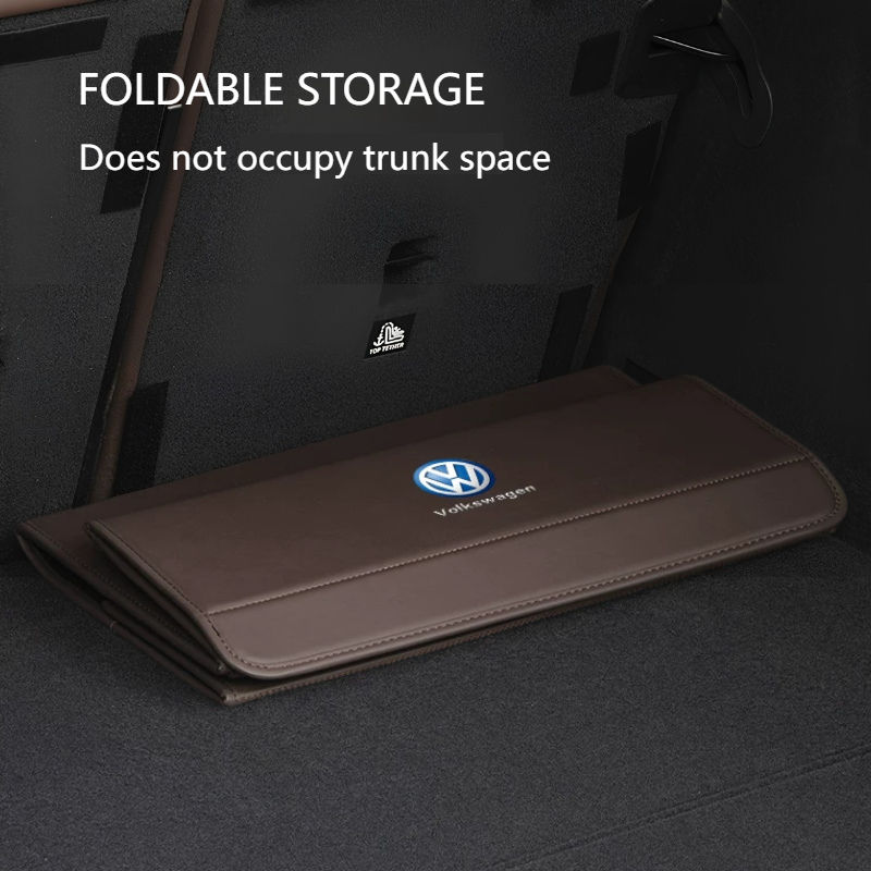 Load image into Gallery viewer, Volkswagen Microfiber Leather Car Trunk Storage Box for Tiguan, Golf, T-Roc, Amarok, Passat, Touareg, Taos, Atlas, ID.3, ID.4