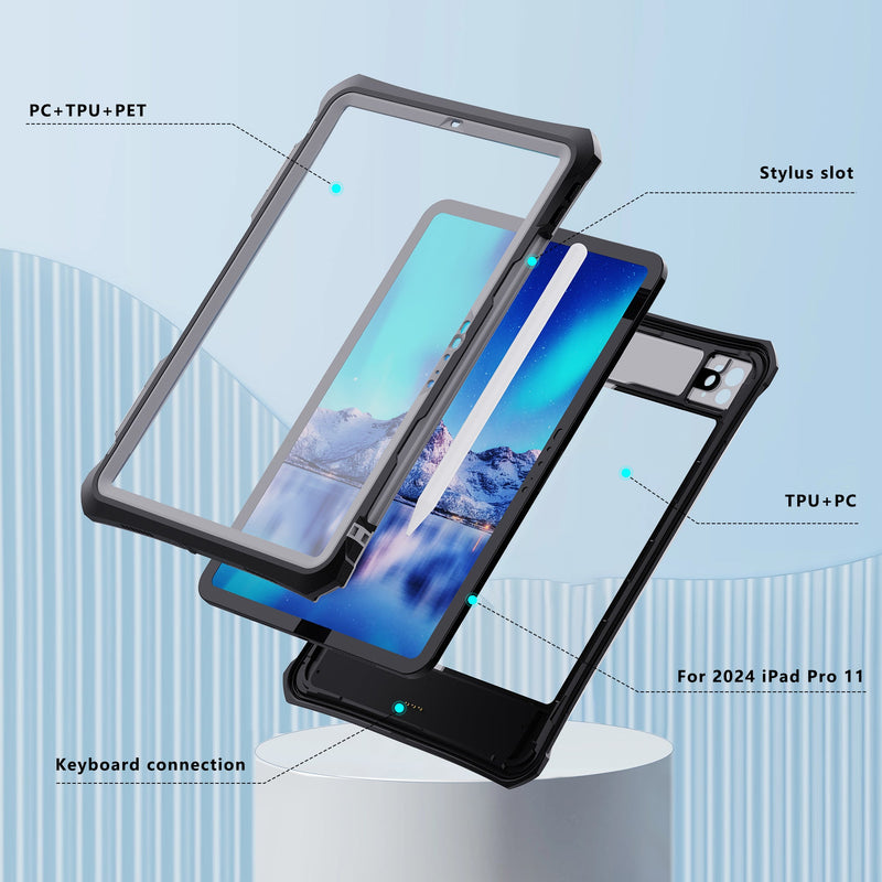 Load image into Gallery viewer, Apple iPad Pro 11-inch M4 (2024) Full Covered Waterproof Heavy Duty Tough Armor Case - i-Station Mobile Phone & Electronic Device Repair and Accessories