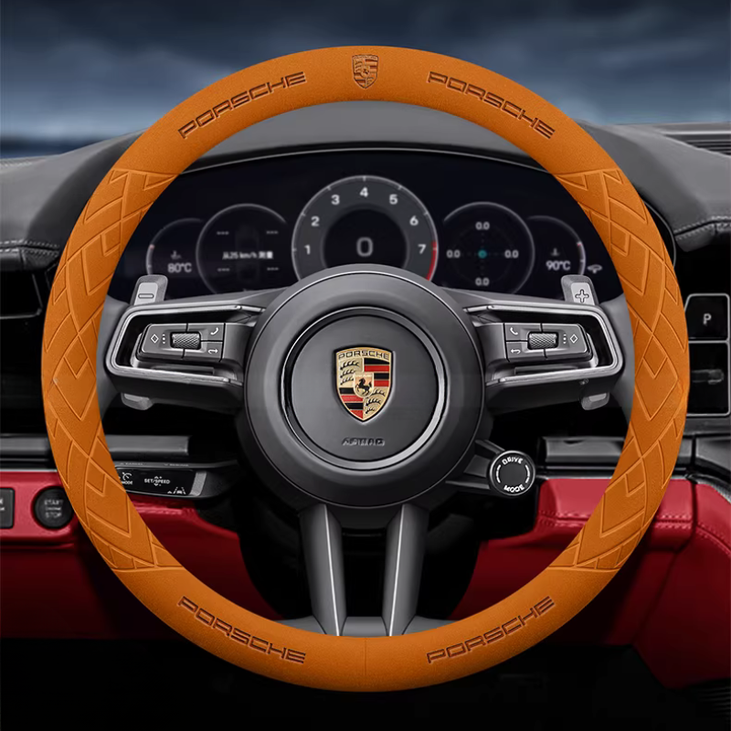 Load image into Gallery viewer, Porsche Premium Suede Steering Wheel Cover for Cayenne 718 Panamera 911 Macan - i-Station Mobile Phone & Electronic Device Repair and Accessories