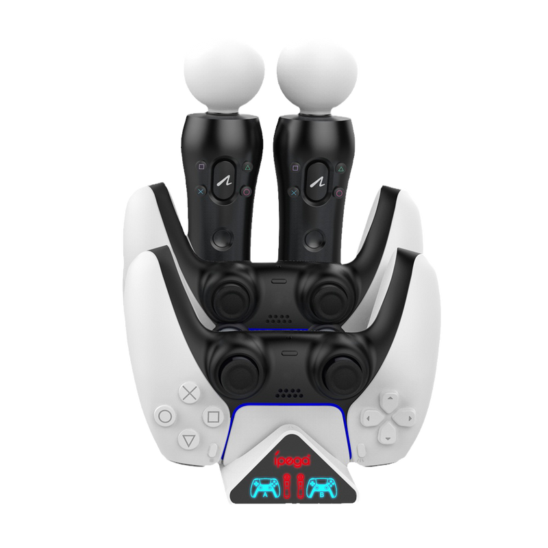 Load image into Gallery viewer, Playstation PS5 - 4 in 1 Game Controller Charging Dock Multi-function Gamepad Charging Stand & Controller Holder Stand - Polar Tech Australia