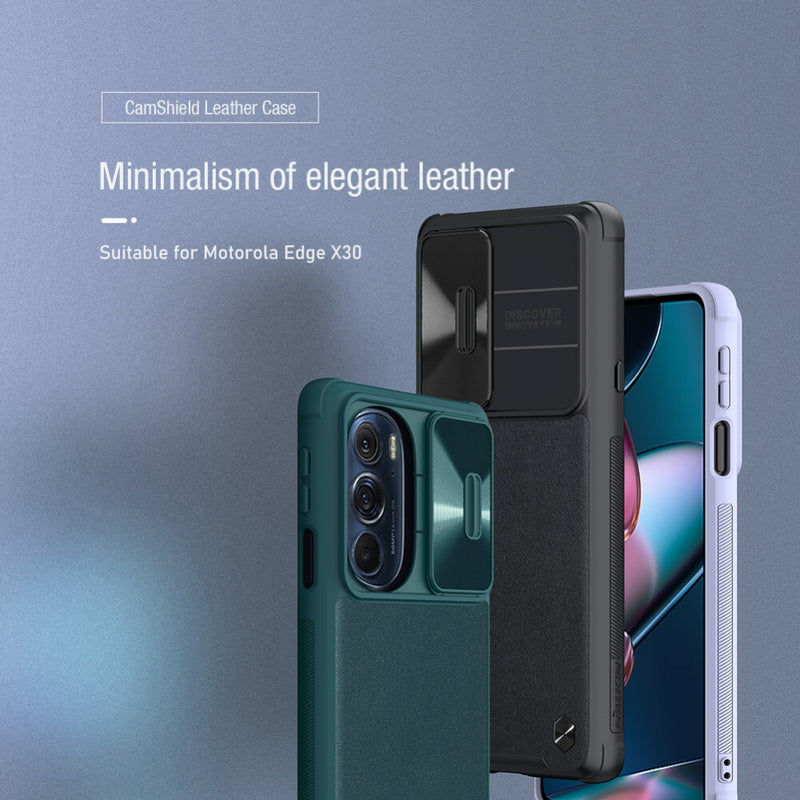 Load image into Gallery viewer, Motorola Moto Edge X30 - Nillkin CamShield Leather Cover Case - i-Station Mobile Phone & Electronic Device Repair and Accessories