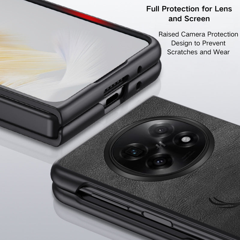 Load image into Gallery viewer, OPPO Find N3 - Plain Leather Business Fashion Protective Case - i-Station Mobile Phone & Electronic Device Repair and Accessories