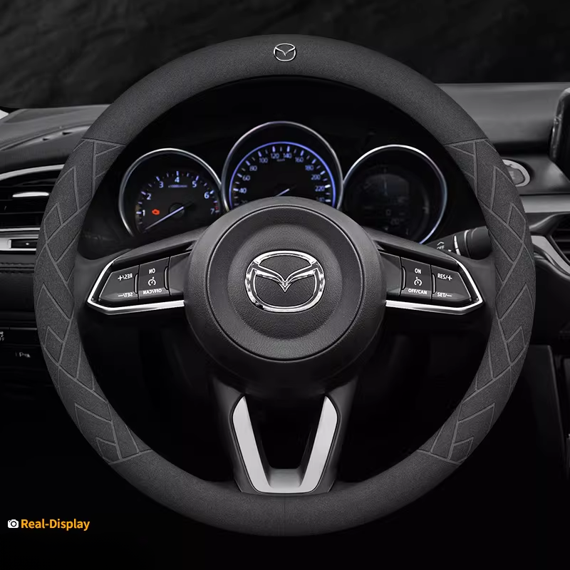Load image into Gallery viewer, Mazda Suede Anti-Slip Steering Wheel Cover for Mazda 3, Mazda 6, Atenza, Axela, CX-4, CX-5, CX-7 - i-Station Mobile Phone & Electronic Device Repair and Accessories