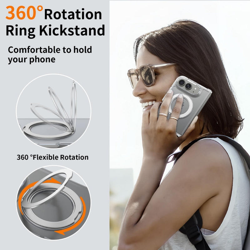 Load image into Gallery viewer, Apple iPhone Duo - Scratch-proof Transparent Rotating Holder Magnetic Phone Case - Polar Tech Australia