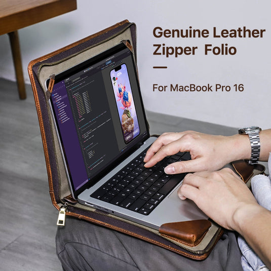 For Apple MacBook 15.4" - Genuine Leather Laptop Carrying Protective Case - i-Station Mobile Phone & Electronic Device Repair and Accessories