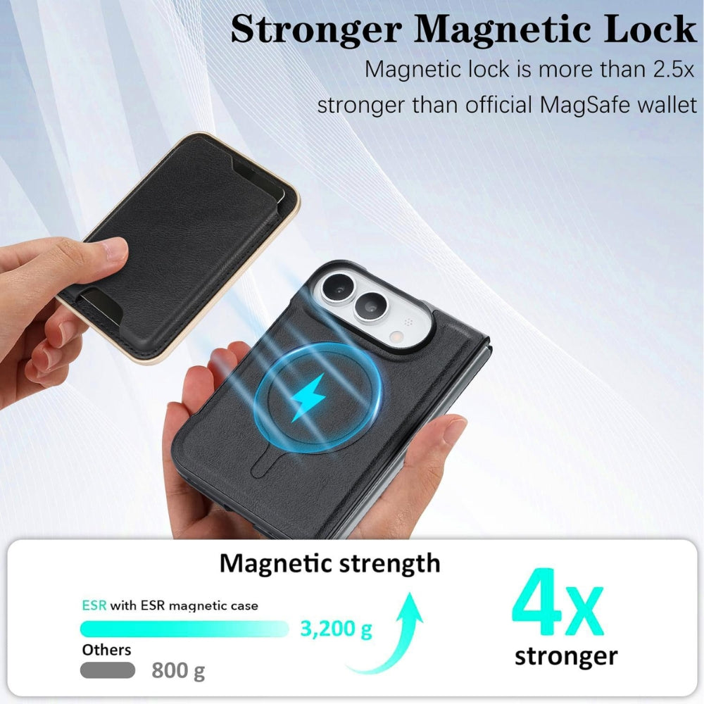 Apple iPhone Duo - Kalebol Slim MagSafe Ring Magnetic Card Bag Leather Phone Case - Polar Tech Australia