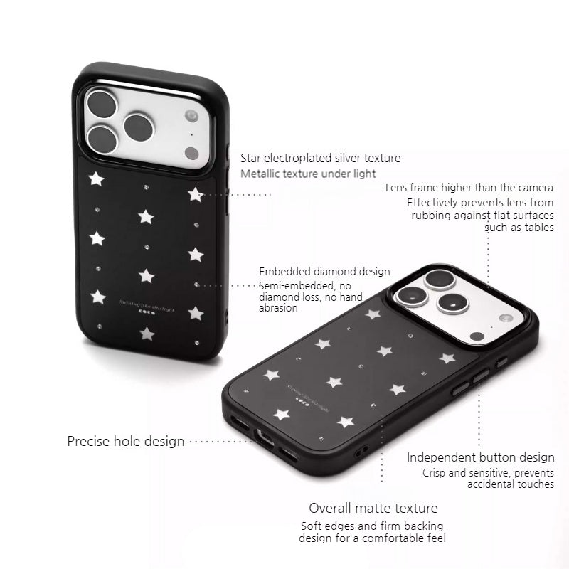 Apple iPhone 16/Pro/Pro Max - Sparkling Star Matte Shockproof Case - i-Station Mobile Phone & Electronic Device Repair and Accessories