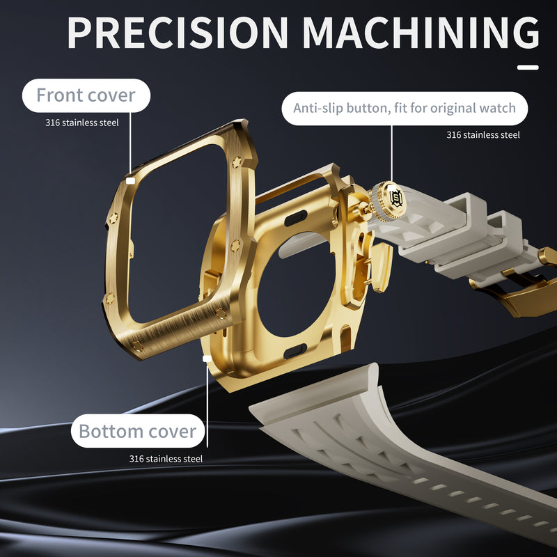 Load image into Gallery viewer, Apple Watch Series 4/5/6/SE/7/8/9/10/Ultra - Shockproof Metal Modified Case + Watch Strap - i-Station Mobile Phone & Electronic Device Repair and Accessories