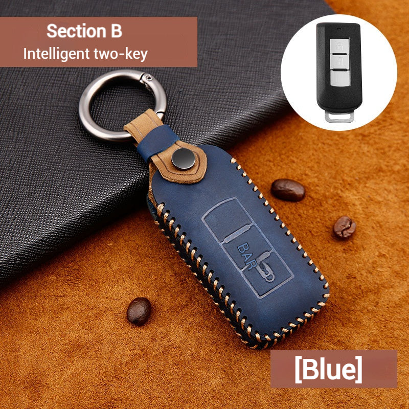 Load image into Gallery viewer, Mitsubishi Genuine Leather Full Protection Smart Key Fob Case Cover For Outlander, ASX, Pajero Sport, Eclipse Cross - i-Station Mobile Phone & Electronic Device Repair and Accessories