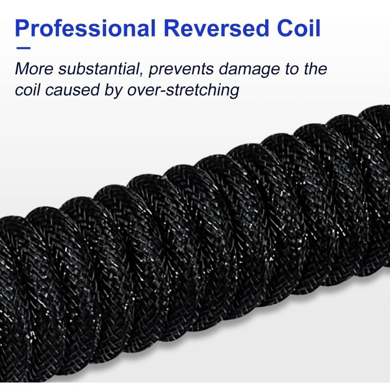 Custom Coiled 1.8M USB C Cable for Gaming Keyboard, Double-Sleeved Mechanical Keyboard Cable with Detachable Metal Aviator - i-Station Mobile Phone & Electronic Device Repair and Accessories