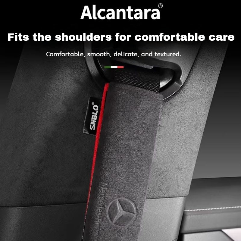 Load image into Gallery viewer, Mercedes-Benz Car Interior Accessory Suede Seat Belt Shoulder Pad for GLC, GLB, GLA, AMG, C-Class