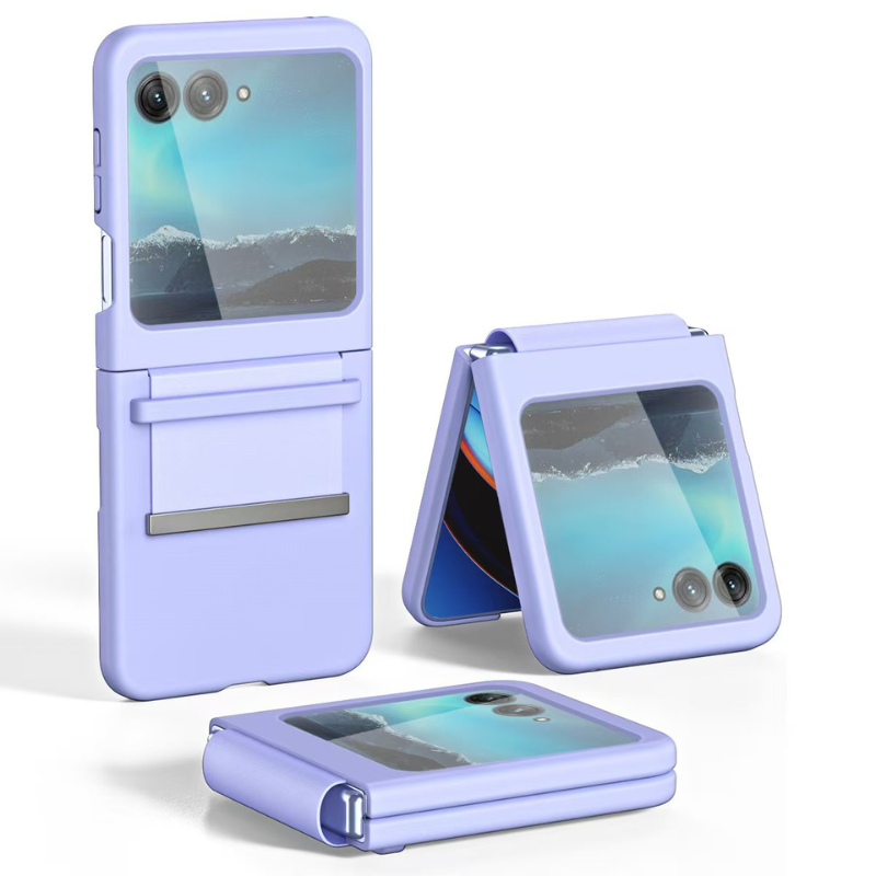 Load image into Gallery viewer, Motorola Moto Razr 40/Ultra Plain Leather Retractable Hinge Foldable Essentials Series Case - i-Station Mobile Phone & Electronic Device Repair and Accessories