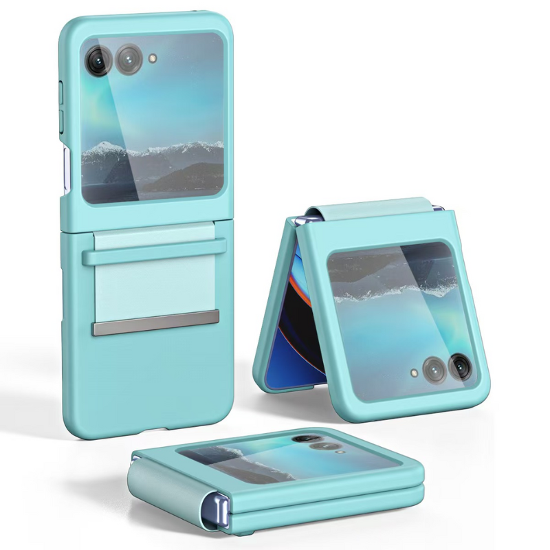 Load image into Gallery viewer, Motorola Moto Razr 40/Ultra Plain Leather Retractable Hinge Foldable Essentials Series Case - i-Station Mobile Phone & Electronic Device Repair and Accessories