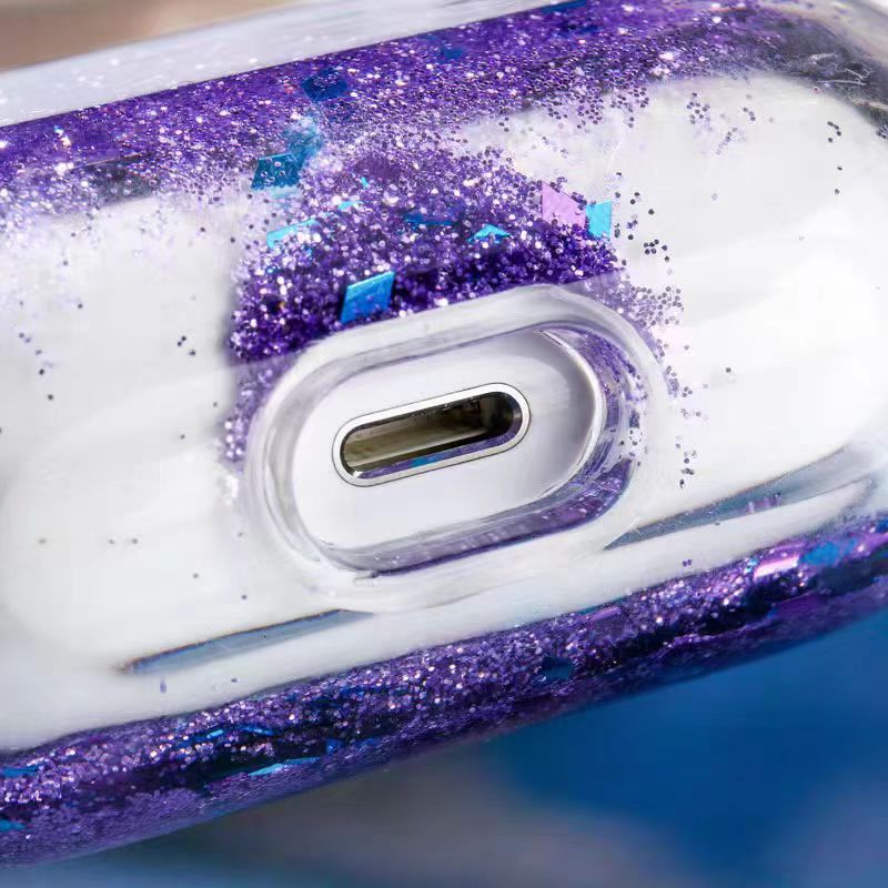 Load image into Gallery viewer, Apple Airpods 4 -  Glitter Sand Flowing Transparent Full-Wrap Anti-Drop Hard Case - i-Station Mobile Phone & Electronic Device Repair and Accessories