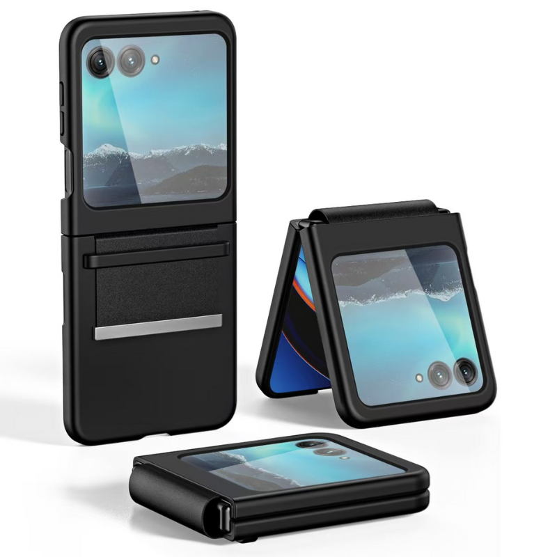 Load image into Gallery viewer, Motorola Moto Razr 40/Ultra Plain Leather Retractable Hinge Foldable Essentials Series Case - i-Station Mobile Phone & Electronic Device Repair and Accessories