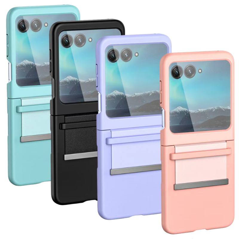 Load image into Gallery viewer, Motorola Moto Razr 40/Ultra Plain Leather Retractable Hinge Foldable Essentials Series Case - i-Station Mobile Phone & Electronic Device Repair and Accessories