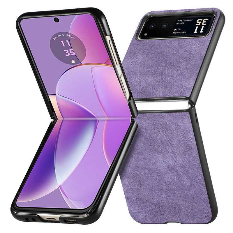 Load image into Gallery viewer, Motorola Moto Razr 40/Ultra PU Minimalist Flip Genuine Leather Series Case - i-Station Mobile Phone & Electronic Device Repair and Accessories