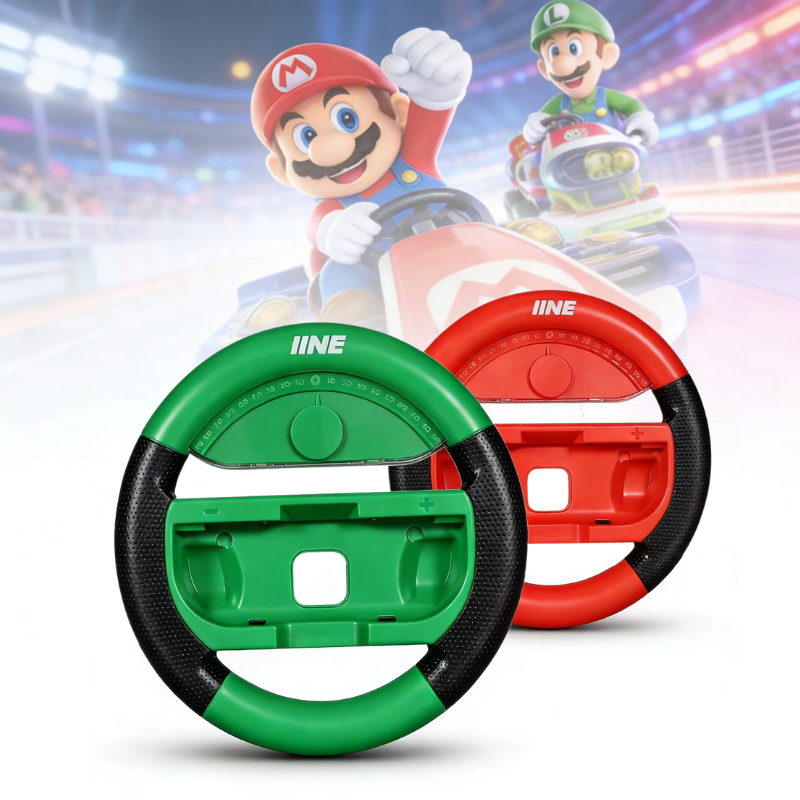 Load image into Gallery viewer, Nintendo Switch/Switch OLED - IINE Mario Steering Wheel Grips (1 Pair)