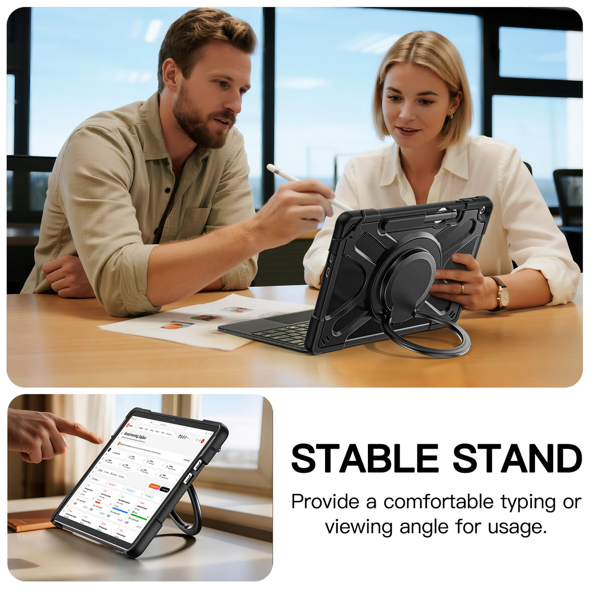 Microsoft Surface Pro 12 (2025) - 360 Degree Rotate Shockproof Heavy Duty Tough Stand Case Cover With Pen Holder - i-Station Mobile Phone & Electronic Device Repair and Accessories