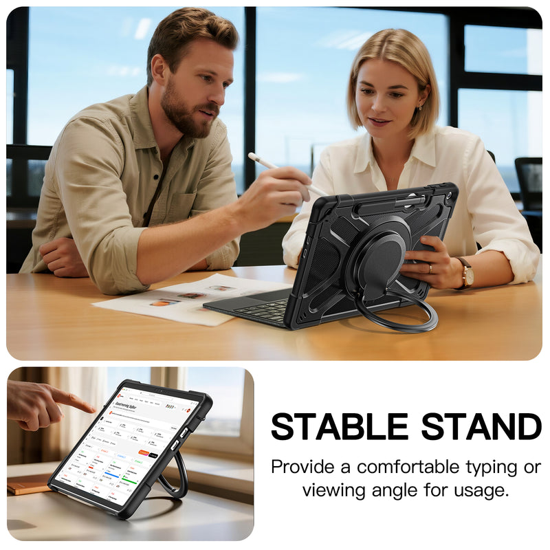 Load image into Gallery viewer, Microsoft Surface Pro 12 (2025) - 360 Degree Rotate Shockproof Heavy Duty Tough Stand Case Cover With Pen Holder - i-Station Mobile Phone & Electronic Device Repair and Accessories