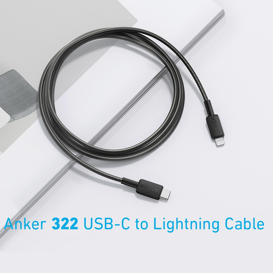 Anker 322 USB-C to Lightning Cable (6ft Braided) - i-Station Mobile Phone & Electronic Device Repair and Accessories