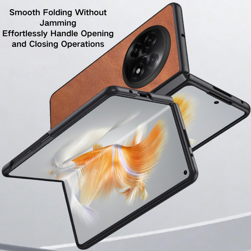 Load image into Gallery viewer, OPPO Find N3 - Plain Leather Business Fashion Protective Case - i-Station Mobile Phone & Electronic Device Repair and Accessories