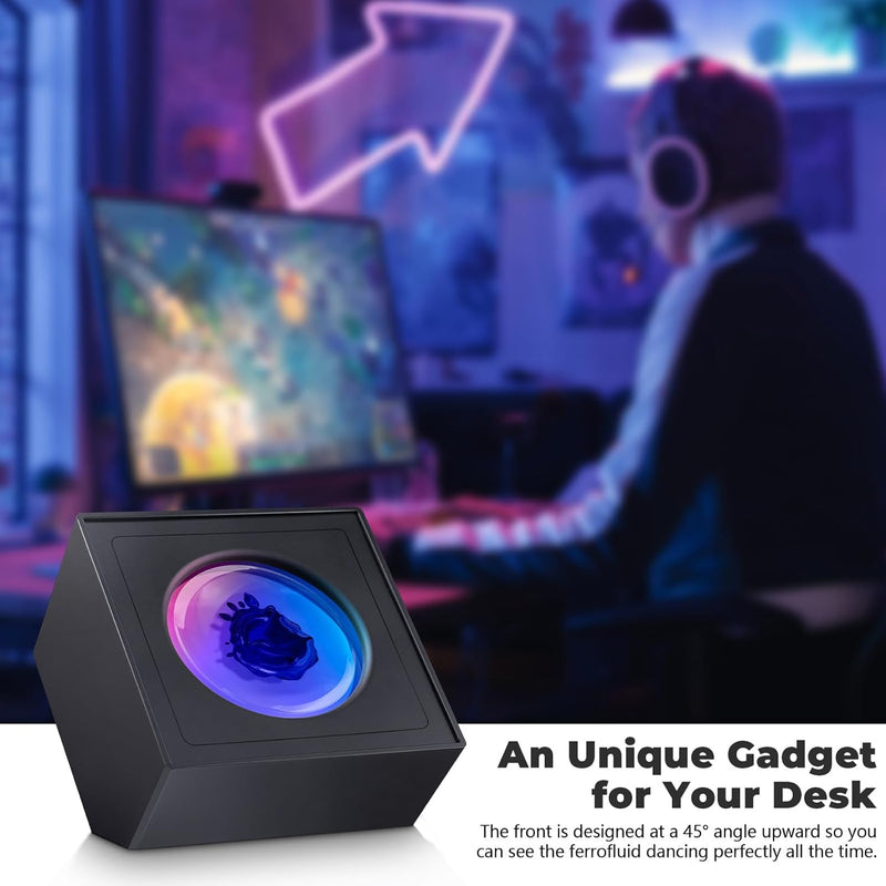 Load image into Gallery viewer, Ferrofluid Music Visualizer, Dancing Sound Sensitive,Ferrofluid Speaker Music Mate, Decorative RGB Light Ferrofluid Display Desk Toy for Table, Bedroom, Office, Study, Science Gift - i-Station Mobile Phone & Electronic Device Repair and Accessories